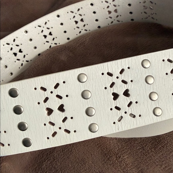 Calvin Klein White Leather Belt - Genuine Leather - Picture 5 of 5